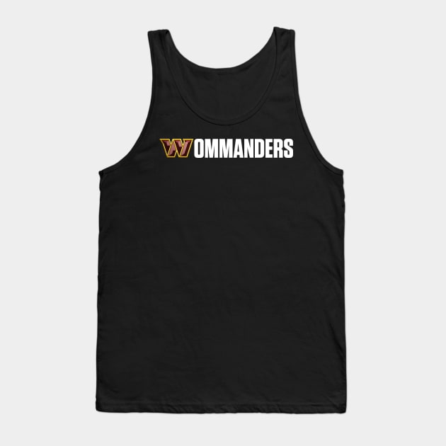 Wommanders White Text Tank Top by Wommanders Merch